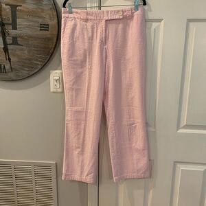 Madison Studio Pink Seersucker Pants sz 10 EUC